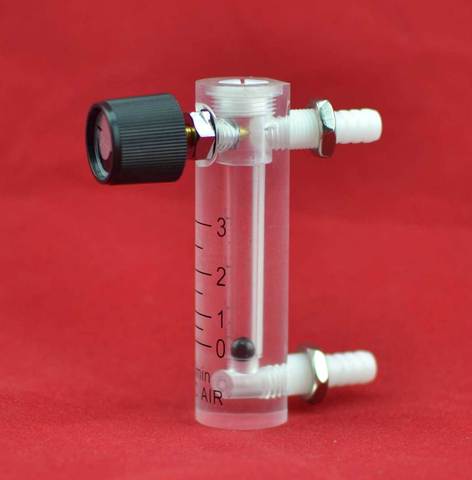 LZQ-2 3LPM plástico caudalímetro de aire (H = 80mm flujo de oxígeno) con válvula de control para concentrador de oxígeno, puede ajustar el flujo ► Foto 1/2