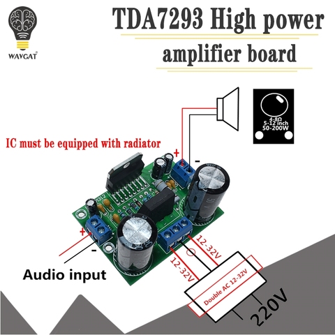 Electrónica Inteligente TDA7293-Amplificador de Audio Digital, CA, 12V-32V, 100W, placa amplificadora de un solo canal ► Foto 1/6