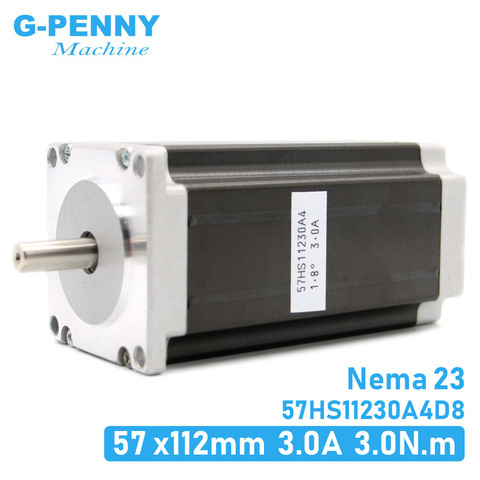 Motor paso a paso NEMA23 57 112mm x 4-lead 3A 3N. m/Nema 23 motor 112mm 428ozoin para impresora 3D para fresadora de grabado CNC ► Foto 1/6