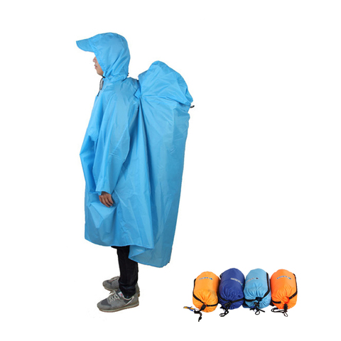 Mochila cubierta de una sola pieza impermeable Poncho lluvia capa al aire libre senderismo Camping impermeable chaquetas Unisex ► Foto 1/6