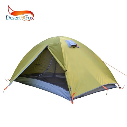 Desierto y Fox mochilero ligero de la tienda de Camping doble capa de fibra de vidrio de 2 Persona portátil impermeable de la tienda con el bolso ► Foto 1/6