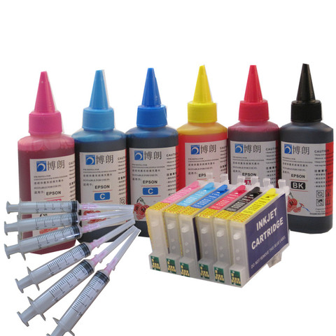 BLOOM T0481 cartucho de tinta Kit de tinta de recambio para Epson Stylus Photo R200 R220 R300 R300M R320 R340 RX500 RX600 RX620 RX640 impresora ► Foto 1/1