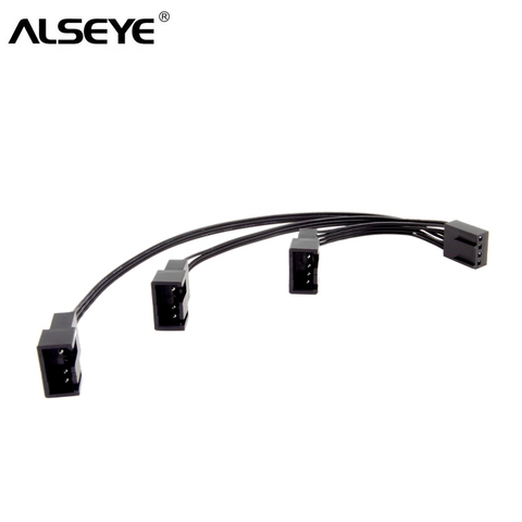 ALSEYE, Cable divisor de ventilador de 4 pines, PWM, 3 pines, adaptador de ventilador de 4 pines para ventilador de ordenador/ventilador de CPU ► Foto 1/6