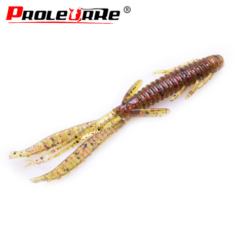 5 unids/lote 75mm 1,8G Jig Wobbler cebo suave silicona señuelo gusano pesca señuelos atractivo Camarón olor sal giratoria bass Fishing Tackle ► Foto 1/6