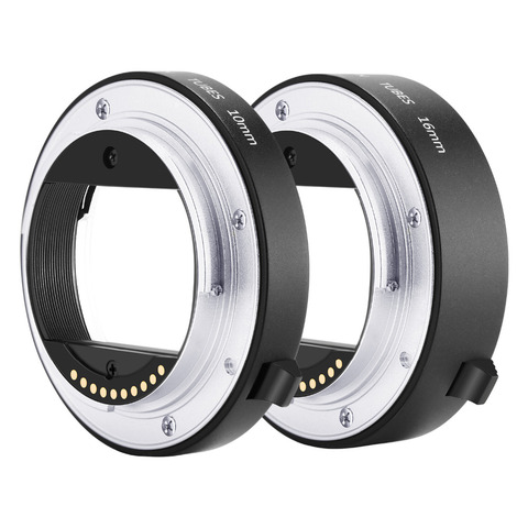 Neewer, conjunto de Tubo de extensión Macro AF de enfoque automático de Metal de 10mm,16mm para Sony NEX E-montaje de cámara como a9 a7 a7II a7III a7RIII a7RII ► Foto 1/6