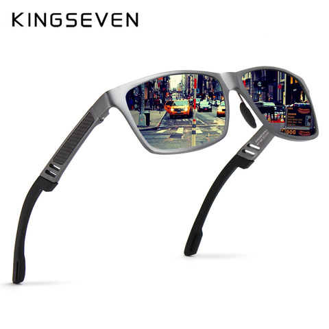 KINGSEVEN-gafas De Sol polarizadas 2022 originales para hombre, lentes De aluminio y magnesio para conducir, deportivas ► Foto 1/6