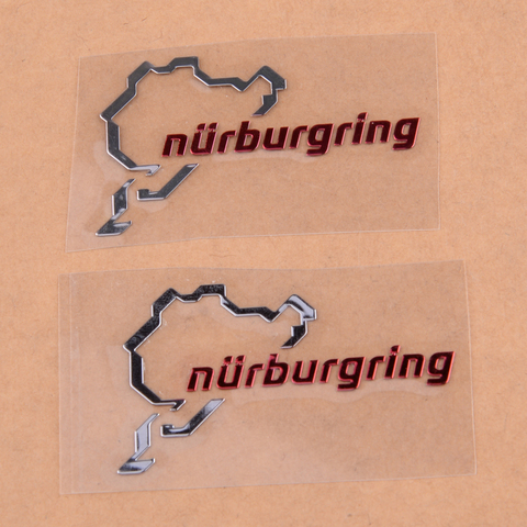 Beler-pegatina de deporte de Motor, accesorios de logotipo, pegatina de emblema para coche, cromo pulido, Nurburgring, 2 uds. ► Foto 1/2