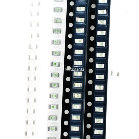 Un fusible de restauración SMD de desconexión positiva de una sola vez, 1206 0.5A 1A 1.5A 2A 2.5A 3A 3.5A 4A 5A 6A 7A 8A 10A 12A 15A 20A 30A, acción rápida ► Foto 1/1