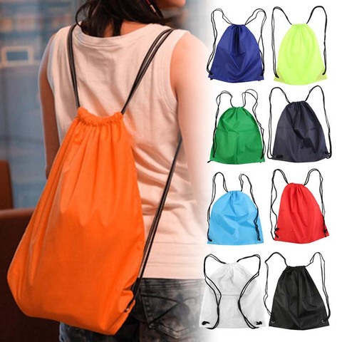 Bolsa de natación impermeable con cordón, mochila de gimnasio, deportes, gimnasio, natación, baile, cordón para hombro y playa, gran oferta ► Foto 1/6