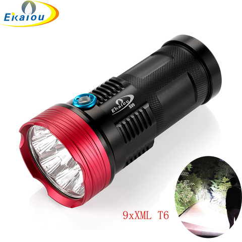 Linterna LED táctica para senderismo, resistente al agua, alto lumen, 9 x XML, T6, 4x18650, Envío Gratis ► Foto 1/5