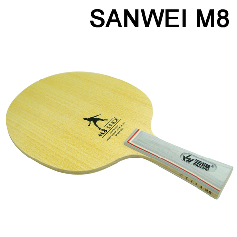 SANWEI-Hoja de tenis de mesa M8, profesional, de madera, para ping pong, 5 unidades ► Foto 1/2