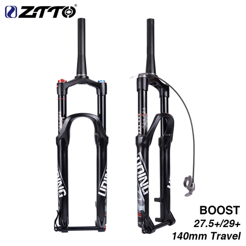 Bicicleta ZTTO UDING MTB 32 RL BOOST 140mm Air 29 29er 27,5 + pulgadas 3,0 29 + Plus 110mm 110*15 horquilla cerradura de suspensión cónica eje pasante ► Foto 1/6