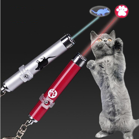 1 Pc mascotas LED láser de juguete gato de juguete con láser para gatos láser gato lápiz puntero interactivo juguete con brillante animación ratón sombra ► Foto 1/6