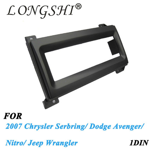 1dinCar Radio Fascia for2007 Jeep Wrangler/ Chrysler Serbring/Dodge Avenger/ Nitro Kit de montaje de Panel adaptador Trim Facia Marco de Panel ► Foto 1/3