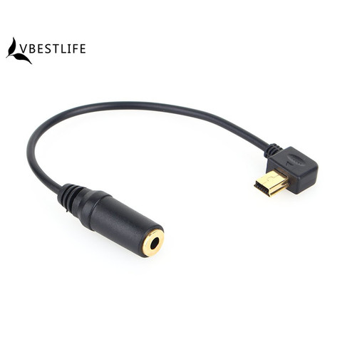 Vbestlife mini USB macho a 3.5mm jack hembra adaptador de micrófono Cable de transferencia Alambres para gopro hero 3 3 + 4 deporte Cámara Digital ► Foto 1/5