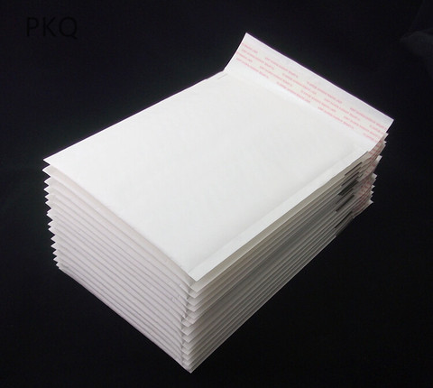 50 unids/lote de sobres de burbujas de papel blanco de pequeño tamaño de 10 sobres acolchados de burbujas de 9x1 1cm/11x1 3cm/14x16cm ► Foto 1/6