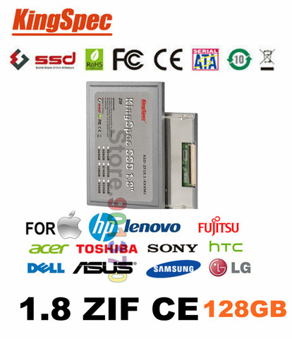 Kingspec-disco duro de estado sólido ZIF2 para ordenador portátil, unidad de almacenamiento de 1,8 pulgadas, con certificación CE, capacidad de 64GB, 128GB, ATA IDE, para Dell Mini12,D420,D430,XT,HTC 9500 ► Foto 1/6