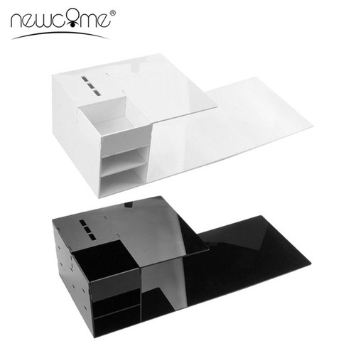 Newcom-extensiones de almohada de pestañas PU y franela, Material suave de salón de pestañas, estante blanco y negro, herramientas de maquillaje ► Foto 1/6