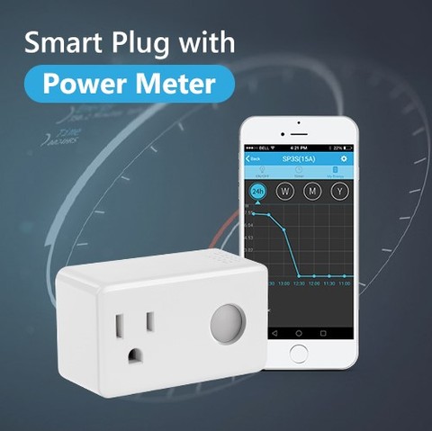 BroadLink SP3 Monitor de energía Wifi enchufe inteligente enchufe 16A control de voz por Alexa & Google Home solución de hogar inteligente control remoto ► Foto 1/1