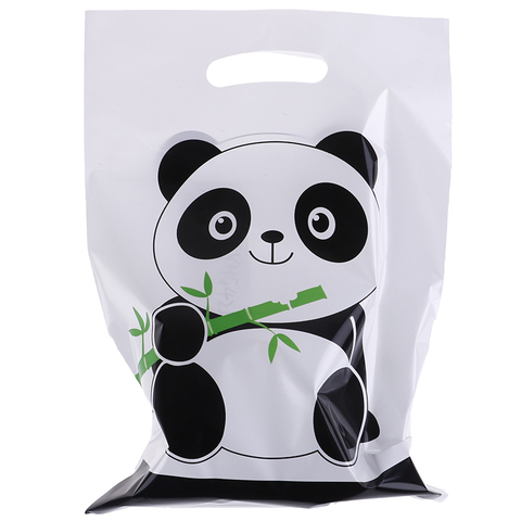 10 unidades/lote de bolsas de plástico con dibujos animados de Panda para galletas, Dulces, galletas, pasteles, caja de embalaje de regalo, decoración del banquete de boda ► Foto 1/6