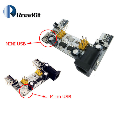Miniinterfaz Micro USB MB102 DC 7-12V, fuente de alimentación de placa de pruebas, Módulo de MB-102, 2 tablero de canales para Arduino Diy ► Foto 1/6