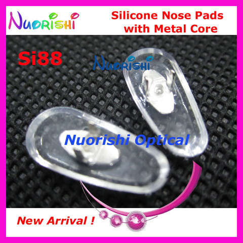 Almohadillas de silicona para gafas, accesorio para la nariz con núcleo metálico, 16mm, 500 Uds., Si88, Envío Gratis ► Foto 1/3