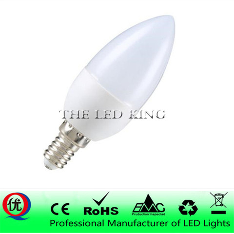 Bombilla LED tipo vela E14 2835 SMD, 6W, 9W, lámpara blanca cálida/fría para decoración Interior del hogar, Modo A B ► Foto 1/6