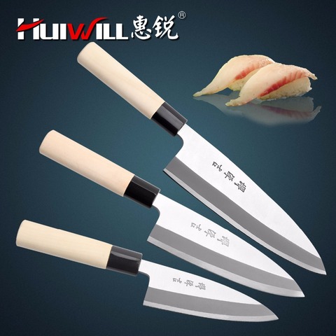 Lujoso profesional cuchillo de Deba pescado cuchillo japonés Sashimi Sushi de salmón de cuchillo de cocina cuchilla cuchillos ► Foto 1/5