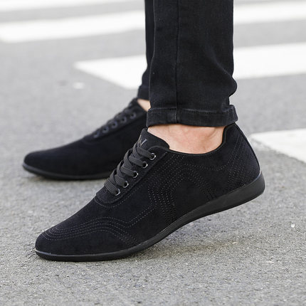 Zapatos informales de lona para Hombre, Zapatillas de vestir, color negro, temporada Otoño Invierno ► Foto 1/6