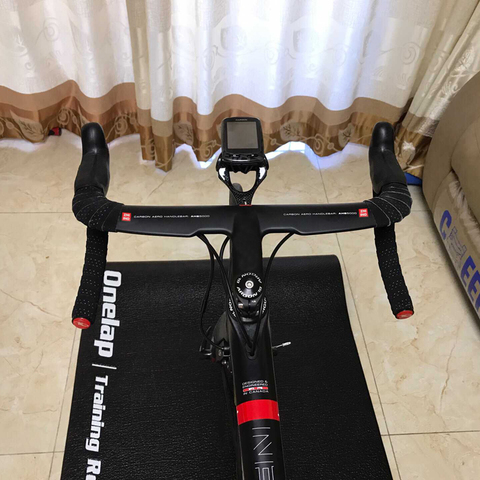 ZNIINO-Manillar para bicicleta de carretera, barra de mango curvo con fibra de carbono integrado en color negro, vástago de 400/420/440 mm, modelo nuevo, 2022 ► Foto 1/6