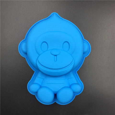 Mono solo en forma de molde de pastel de silicona hecha a mano DIY molde de pan moldes de silicona para decoraciones de la torta pastel de ► Foto 1/2