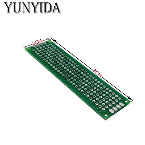 98-13 envío gratis 5 uds 2x8cm doble lado PCB prototipo Universal impresa de placa de circuito ► Foto 1/1