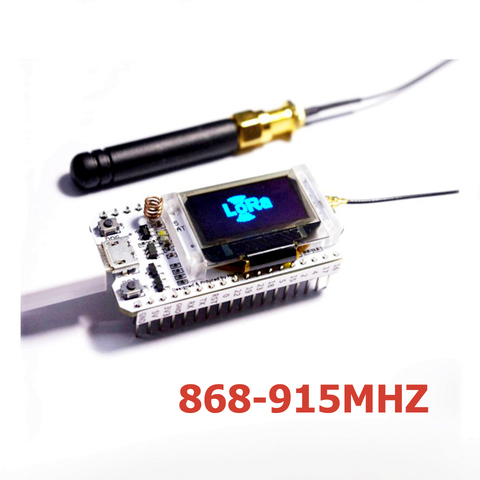 1 Uds 868 MHz/915 MHz LoRa ESP32 azul oled Wifi SX1276 carcasa Placa de desarrollo para IoT con antena para Arduino kit DIY electrónico ► Foto 1/6