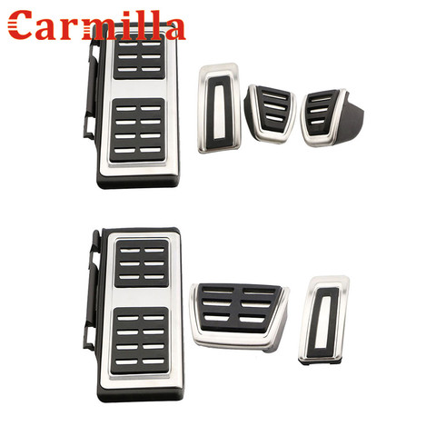 Carmilla coche Freno de combustible pedal de embrague Pedales cubierta para Volkswagen VW Tiguan L 2017 2022 LHD Auto Parts accesorios ► Foto 1/1