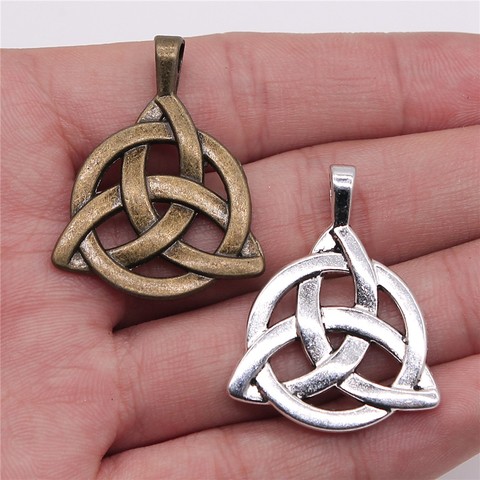 3 piezas, colgante de 35x27mm, símbolo Triquetra de la suerte, amuleto Triquetra, amuleto de la suerte ► Foto 1/5