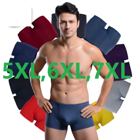 Bóxer suave y transpirable para hombre, ropa interior cómoda, sólido, 5XL,6XL,7XL ► Foto 1/1