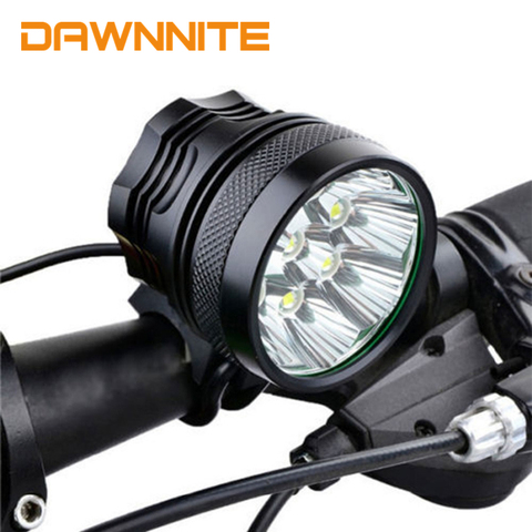 Nuevo CREE XM-L 9x T6 Luz de bicicleta 10800 Lumen luz LED de bicicleta lámpara ciclismo faro cabeza luz negro/rojo/azul ► Foto 1/6