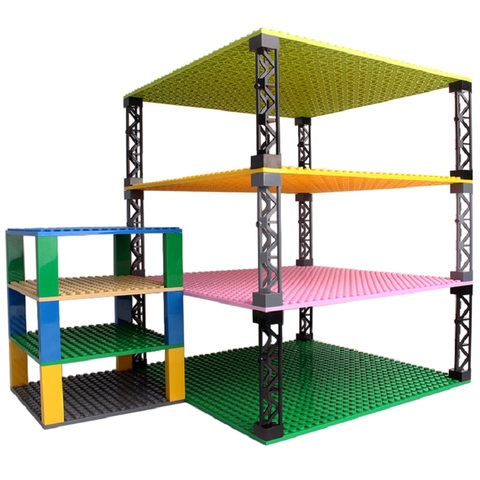 Placas Base de doble cara, placas Base de ladrillos pequeños de plástico, compatibles con las dimensiones clásicas, bloques de construcción, juguetes de construcción 32*32 ► Foto 1/6