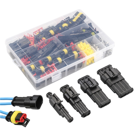 Terminal HID de cable eléctrico automotriz DT, Kit de enchufe de 1/2/3/4Pin, impermeable, piezas de repuesto marinas para coche, 352 Uds. ► Foto 1/6