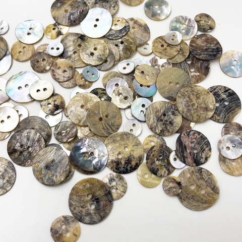 Botones de costura de carcasa Natural, mopa de perlas de Japón de Color, 9mm/12mm/13mm/15mm/18mm/20mm, 50 Uds., PT294 ► Foto 1/3