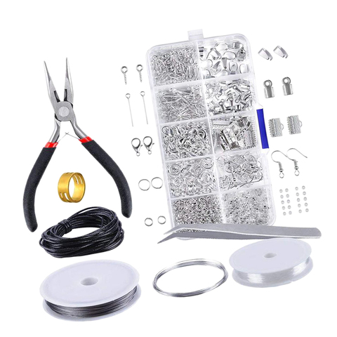 1 caja, para hacer joyería Kit de Inicio, conjunto para pendientes, pulsera, collar, hallazgos DIY, artesanía ► Foto 1/6