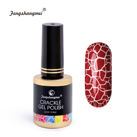 Fengshangmei-esmalte de Gel craquelado para uñas, laca de diseño artístico para manicura, Led UV de uñas agrietadas, 12ml ► Foto 1/6