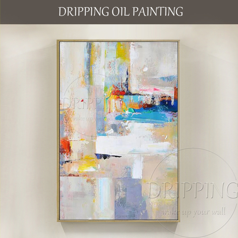 Pintura al óleo abstracta de alta calidad pintada a mano para artistas, lienzo, hecho a mano, hermosos colores claros, 2 juegos de pintura al óleo ► Foto 1/4