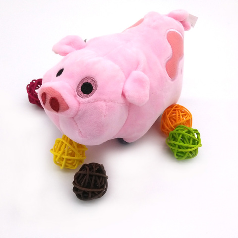 Peluche de cerdo rosa con parche, etiqueta, envío gratis, 16cm, 1 Uds. ► Foto 1/5
