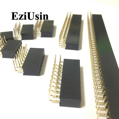 2,54mm R/A doble fila hembra 2 ~ 40 P PCB Board ángulo recto Pin conector de enchufe clavija 2 */4/6/10/20/40Pin para Arduino ► Foto 1/6