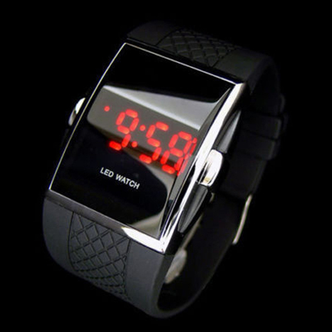 Reloj de pulsera deportivo Unisex, con pantalla Digital LED, funda cuadrada, informal, a la moda, regalo ► Foto 1/6