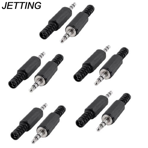 JETTING 5 unids/lote carcasa de plástico negro 3,5mm conector de audio para auriculares al por mayor ► Foto 1/1