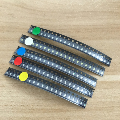Kit de led SMD 100, 5 colores x20 Uds. = 0805 Uds., diodo de luz LED rojo/verde/azul/amarillo/blanco, ¡envío gratis! KIT de herramientas ► Foto 1/1