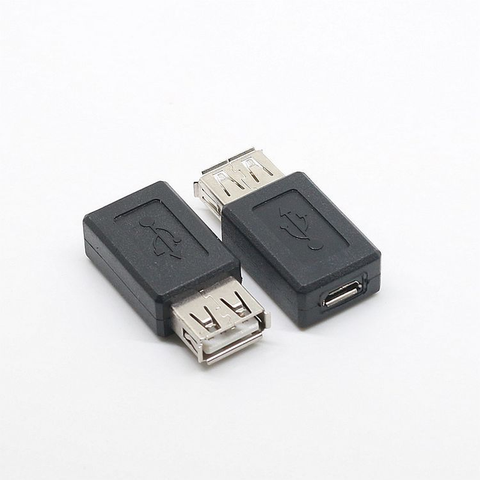 2022 nuevo USB negro 2,0 tipo A hembra A Micro USB B hembra Adaptador convertidor de enchufe usb 2,0 A Micro conector usb al por mayor ► Foto 1/3