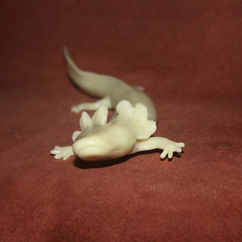 Figura de PVC de juguete, modelo de simulación, juguete de reptil lagarto Blanco luminoso, molde para manualidades ► Foto 1/1